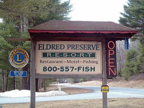 The eldred preserve resort old sign