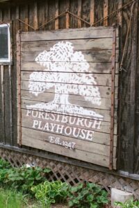 Forestburgh Playhouse building signage