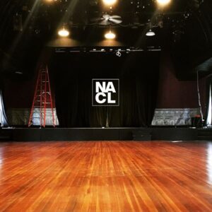 North American Cultural Laboratory stage with backdrop