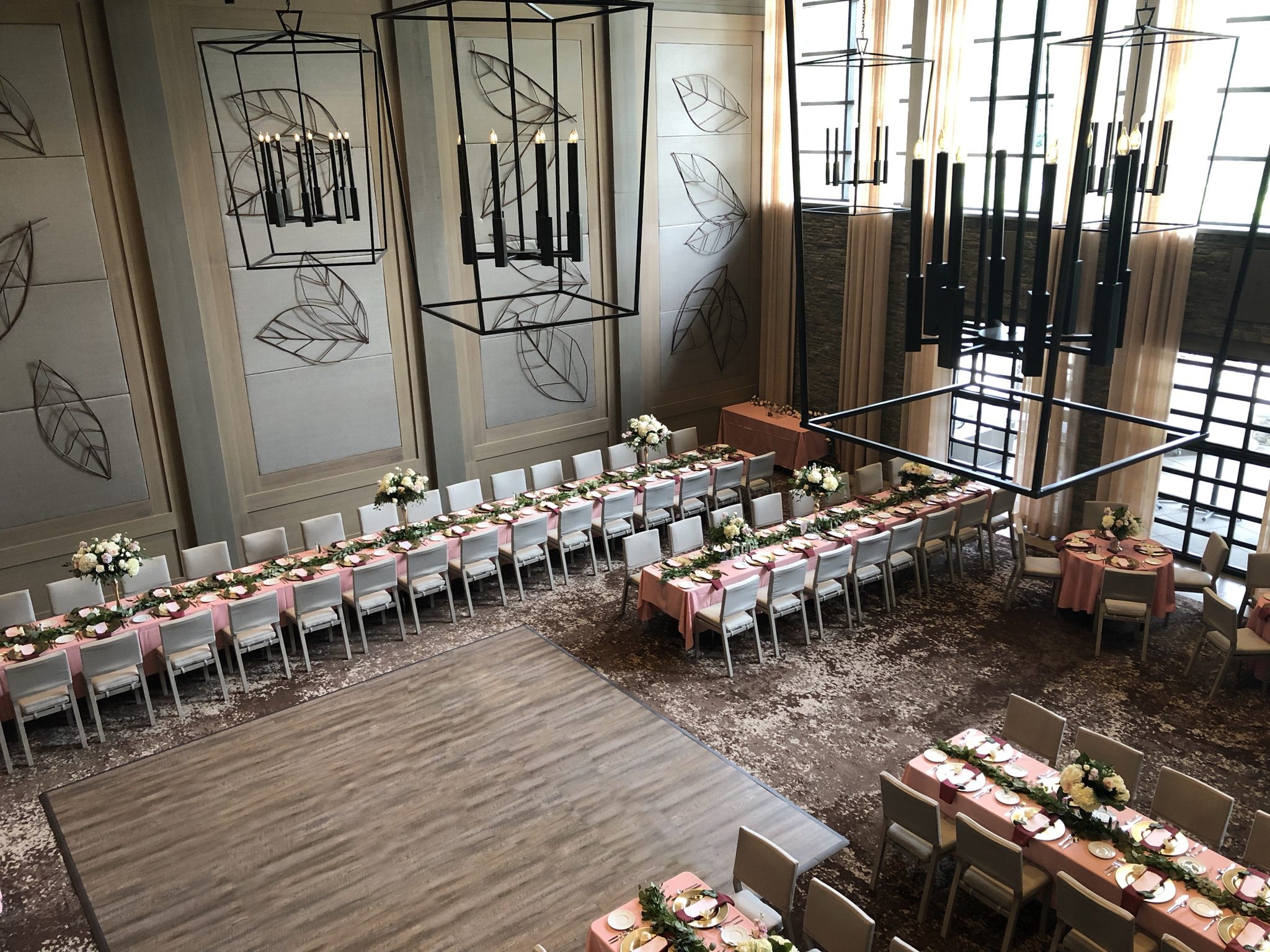 Event Space from above set for wedding