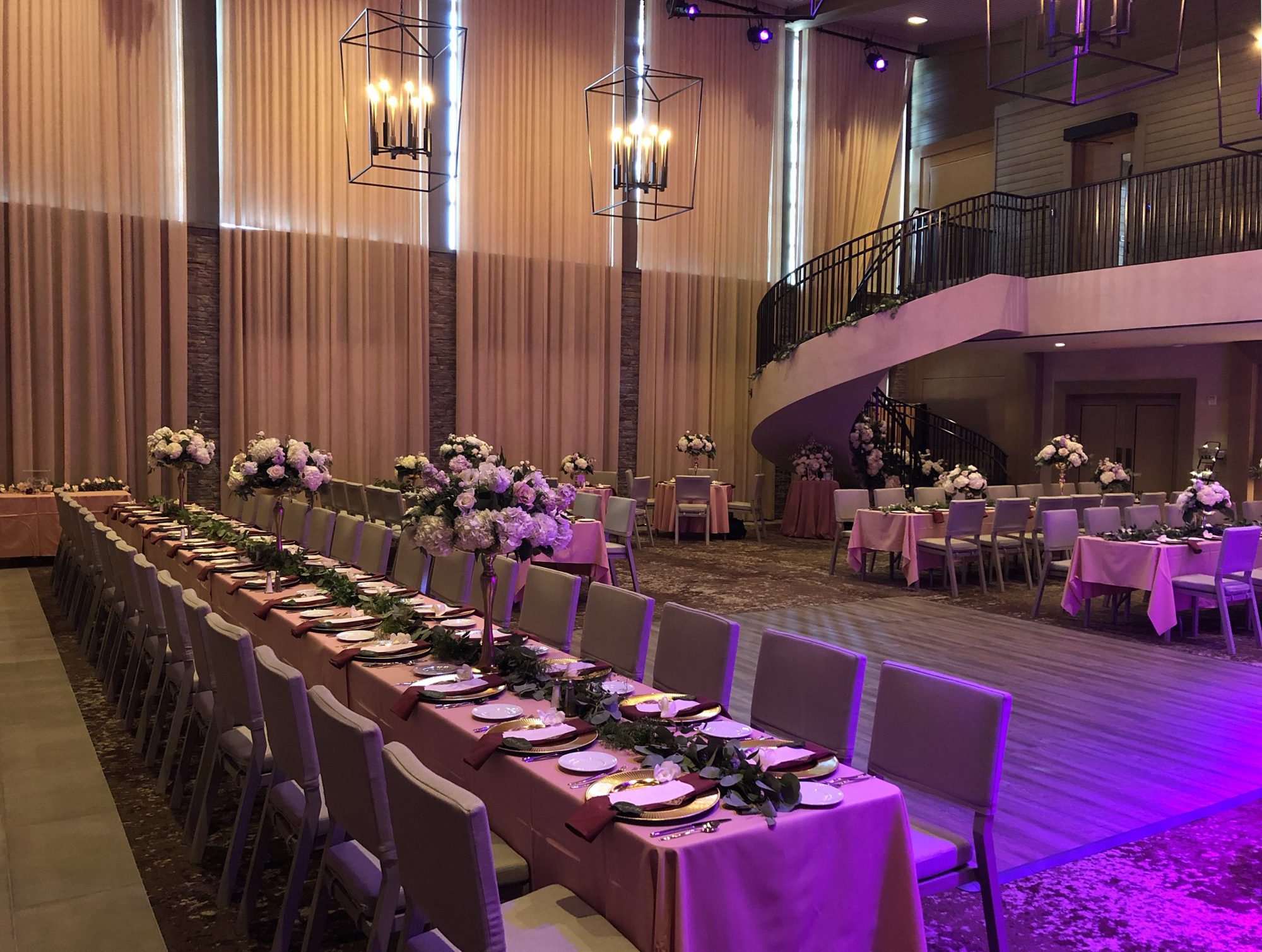 Event Space long table set for wedding