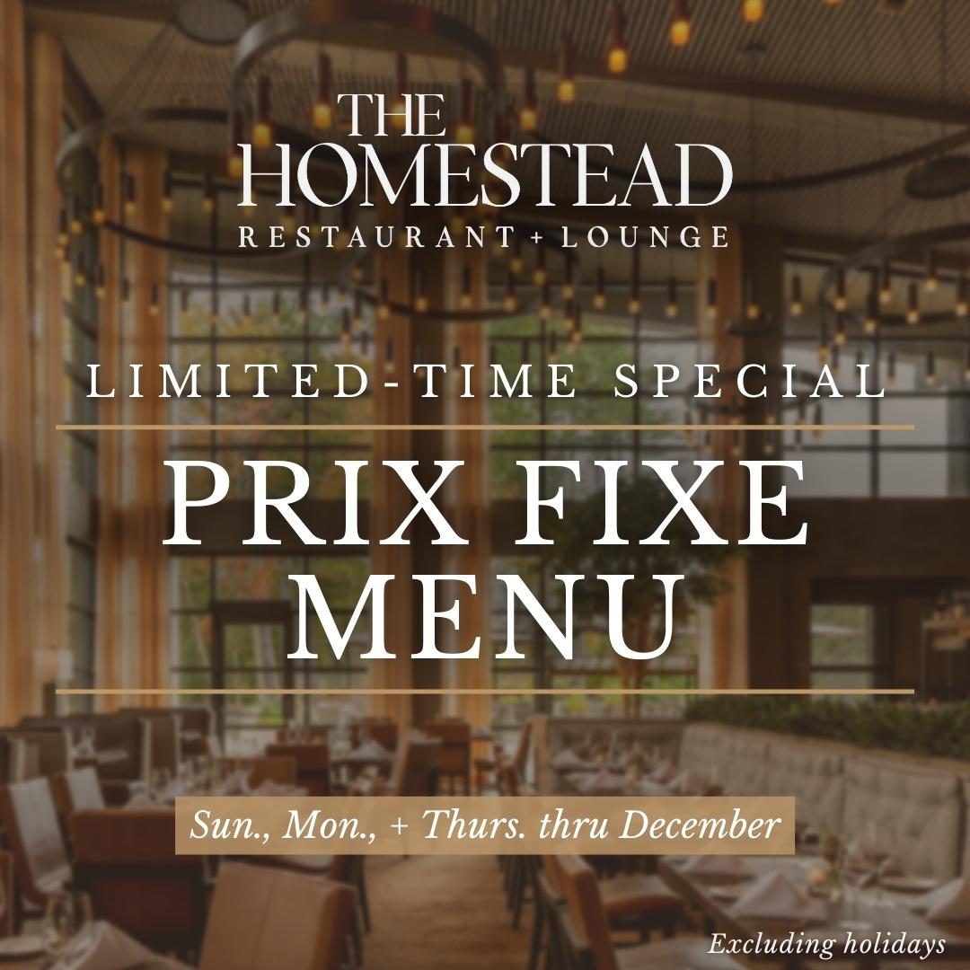 Special Prix Fixe Menu – The Eldred Preserve