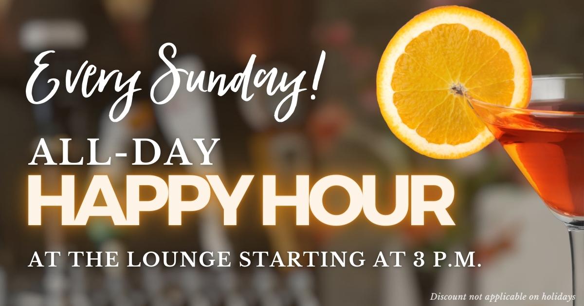 All day happy hour sunday